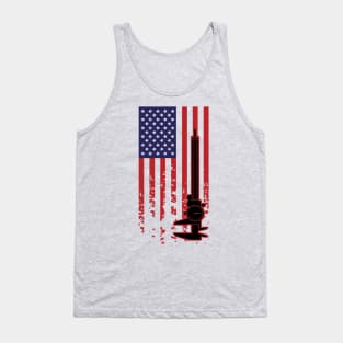 Distressed Flag with Caliper Tank Top